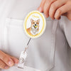 Custom Photo Acrylic Badge Reel - Personalized  Birthday Gifts For Dog Cat Lovers, Dog Dad And Mom, Cat Owners - Coworker Of The Year