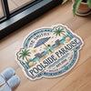 Custom Poolside Shaped Doormat - Personalized Summer Vacation And Travel Gifts For Mom, Dad, Brother, Sister - Welcome To Paradise