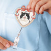 Custom Photo Acrylic Badge Reel - Personalized  Birthday Gifts For Dog Cat Lovers, Dog Dad And Mom, Cat Owners - Proud Pet Mom At Work