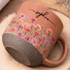 Custom Pottery Mug - Personalized Birthday Gifts For Wife, Daughter, Besties, Sisters, Granddaughter, Grandma, Mom, Yourself - Bloom With Grace