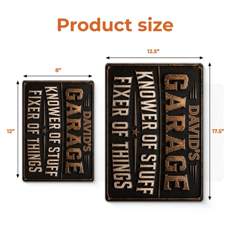Custom Home Decor Metal Sign - Personalized Birthday Gifts For Husband, Son, Grandson, Brother, Grandpa, Dad, Yourself - Where Broken Things Go To Get Fixed