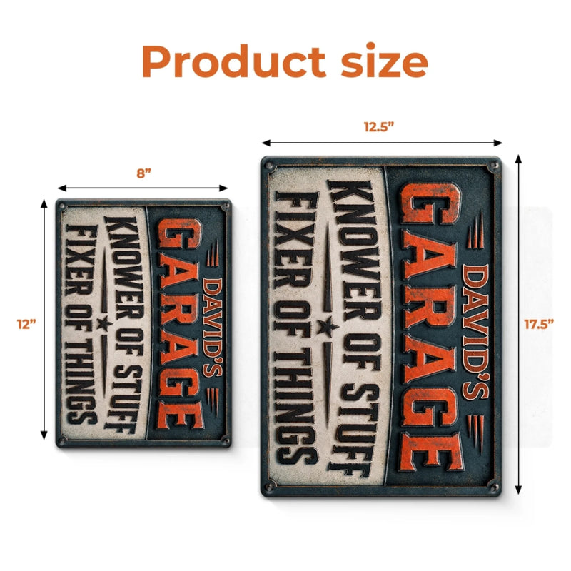 Custom Home Decor Metal Sign - Personalized Birthday Gifts For Husband, Son, Grandson, Brother, Grandpa, Dad, Yourself - Master Of Tools, Legend Of Fixes