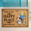 Custom Home Decor Decorative Mat - Personalized Summer Vacation And Travel Gifts For Husband And Wife, Him And Her - Our Sweet Happy Place
