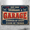 Custom Mechanic Home Decor Metal Sign - Personalized Birthday Gifts For Husband, Son, Grandson, Brother, Grandpa, Dad, Yourself - Tools And Talent