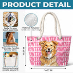 Custom Photo Beach Bag - Personalized Summer Vacation And Travel Gifts For Dog Cat Lovers, Dog Dad And Mom, Cat Owners - Life Is Better With Pets