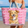 Custom Photo Beach Bag - Personalized Summer Vacation And Travel Gifts For Dog Cat Lovers, Dog Dad And Mom, Cat Owners - Life Is Better With Pets