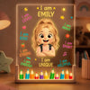 Custom Kids Shaped 3D LED Walnut Night Light - Personalized Back To School Gifts For Kids - Dream Big Learn More