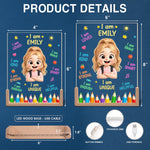 Custom Kids Shaped 3D LED Walnut Night Light - Personalized Back To School Gifts For Kids - Dream Big Learn More