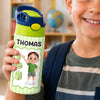 Custom Kids Insulated Water Bottle - Personalized Back To School Gifts For Kids - Back To School Adventure