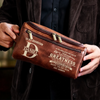 Custom Leather Toiletry Bag - Personalized Birthday Gifts For Grandson - Keep Kindness In Your Heart
