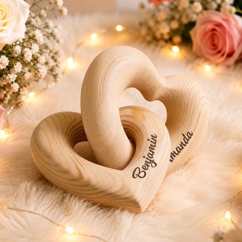Custom Infinity Heart Sculpture - Personalized Anniversary Wedding Gifts For Husband And Wife, Him And Her - A Timeless Piece Of Us