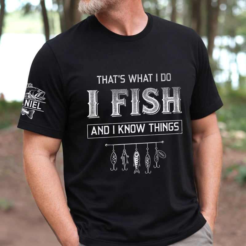 Custom T-Shirt - Personalized Birthday Fishing Gifts For Fisherman, Husband, Son, Grandson, Brother, Grandpa, Dad, Yourself - Hooked On Fishing
