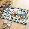 Custom Home Decor Decorative Mat - Personalized Summer Vacation And Travel Gifts For Husband And Wife, Him And Her - Welcome To Our Crazy Place
