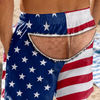Custom Funny Patriotic Men Swim Trunks - Personalized Birthday Gifts For Husband, Son, Grandson, Brother, Grandpa, Dad, Yourself - Fake It From Behind
