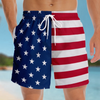 Custom Funny Patriotic Men Swim Trunks - Personalized Birthday Gifts For Husband, Son, Grandson, Brother, Grandpa, Dad, Yourself - Fake It From Behind