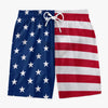 Custom Funny Patriotic Men Swim Trunks - Personalized Birthday Gifts For Husband, Son, Grandson, Brother, Grandpa, Dad, Yourself - Fake It From Behind