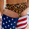 Custom Funny Patriotic Men Swim Trunks - Personalized Birthday Gifts For Husband, Son, Grandson, Brother, Grandpa, Dad, Yourself - Warning Wide Load
