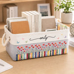 Custom Storage Basket - Personalized  Bookish Gifts For Book Lovers, Bookworms, Readers - Bloom In Your Own Way