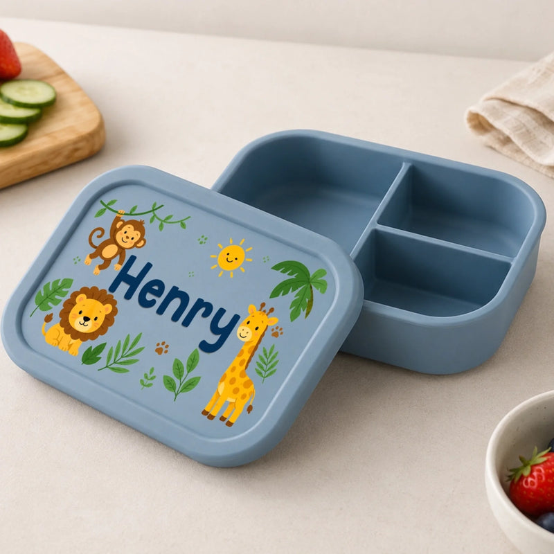 Custom Kids Silicone Lunch Box - Personalized Back To School Gifts For Kids - School Days Ahead