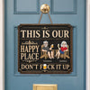 Custom Wood Sign - Personalized Summer Vacation And Travel Gifts Husband And Wife, Him And Her - Home Starts With Together