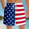 Custom Funny Patriotic Men Swim Trunks - Personalized Birthday Gifts For Husband, Son, Grandson, Brother, Grandpa, Dad, Yourself - Worth A Second Look