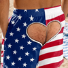 Custom Funny Patriotic Men Swim Trunks - Personalized Birthday Gifts For Husband, Son, Grandson, Brother, Grandpa, Dad, Yourself - Built For Laughs