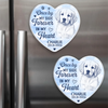 Custom Photo Acrylic Fridge Magnet - Personalized Pet Memorial Sympathy Gifts For Dogs, Cats - You Left Paw Prints On My Heart Forever