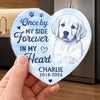 Custom Photo Acrylic Fridge Magnet - Personalized Pet Memorial Sympathy Gifts For Dogs, Cats - You Left Paw Prints On My Heart Forever