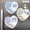 Custom Photo Acrylic Fridge Magnet - Personalized Pet Memorial Sympathy Gifts For Dogs, Cats - You Left Paw Prints On My Heart Forever