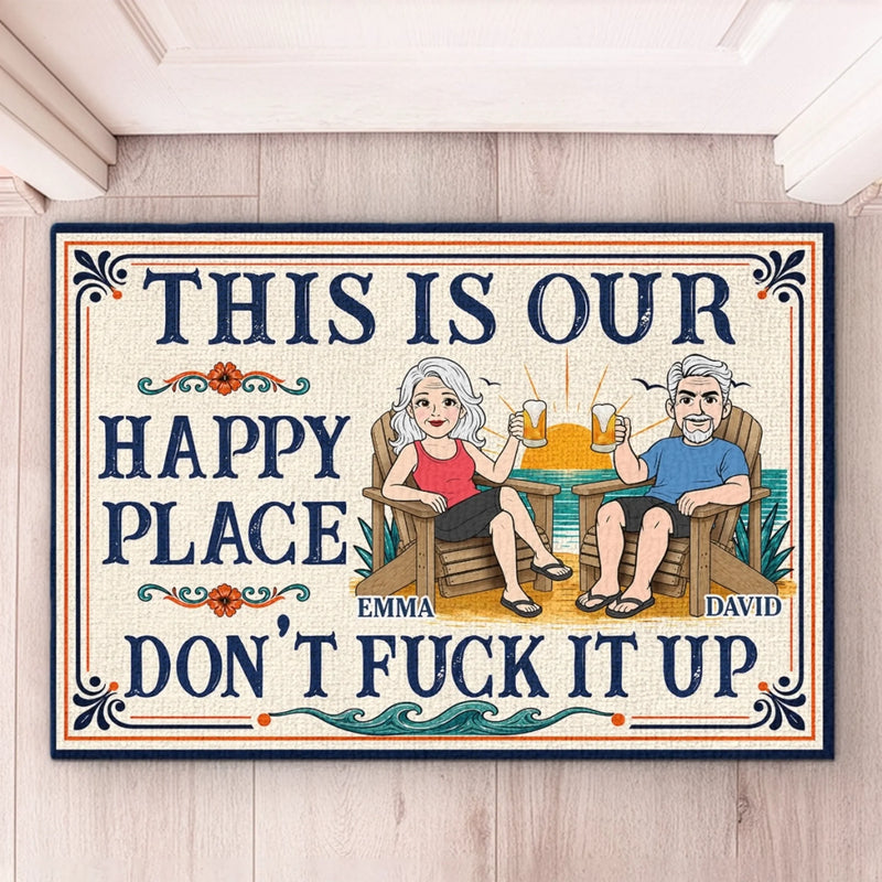 Custom Home Decor Decorative Mat - Personalized Summer Vacation And Travel Gifts For Husband And Wife, Him And Her - Love Lives Here, Always