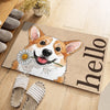 Custom Photo Home Decor Decorative Mat - Personalized Birthday Gifts For Dog Cat Lovers, Dog Dad And Mom, Cat Owners - Welcome Home, Furry Friends