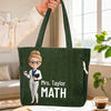 Custom Corduroy Tote Bag - Personalized Teacher Appreciation, Back To School Gifts For Teachers - Teaching With Heart And Grace