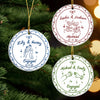 Custom First Christmas Ceramic Ornament - Personalized Anniversary Christmas Wedding Gifts For Husband And Wife, Him And Her - Merry Memories, Starting With You