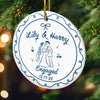 Custom First Christmas Ceramic Ornament - Personalized Anniversary Christmas Wedding Gifts For Husband And Wife, Him And Her - Merry Memories, Starting With You