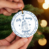 Custom First Christmas Ceramic Ornament - Personalized Anniversary Christmas Wedding Gifts For Husband And Wife, Him And Her - Merry Memories, Starting With You