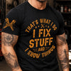 Custom T-Shirt - Personalized Birthday Gifts For Husband, Son, Grandson, Brother, Grandpa, Dad, Yourself - Professional Fixer Of Everything Broken