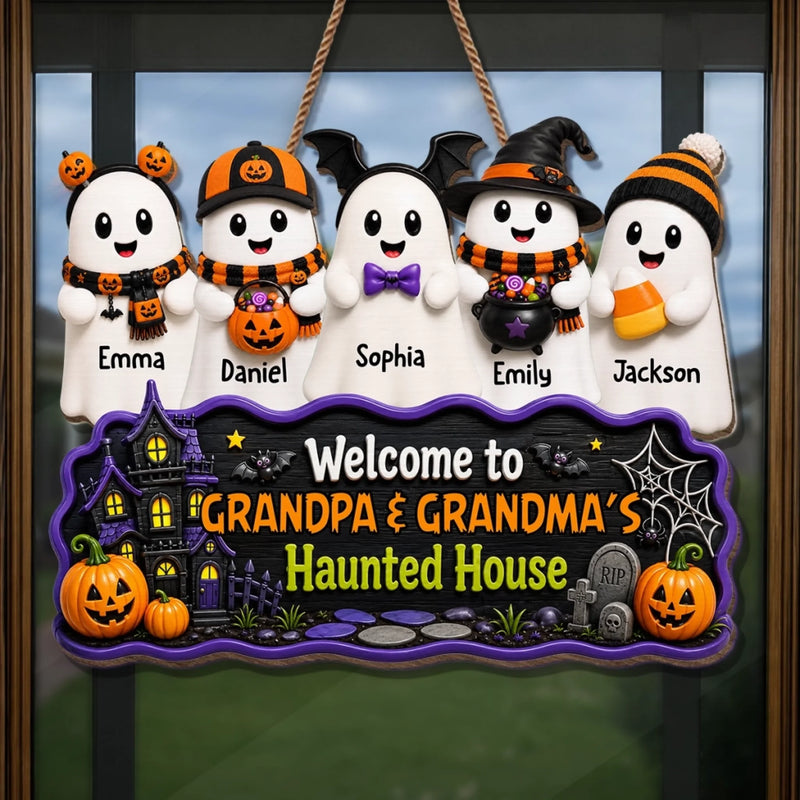 Custom Wood Sign - Personalized Halloween Birthday Gifts For Grandma, Grandpa - Too Cute To Boo