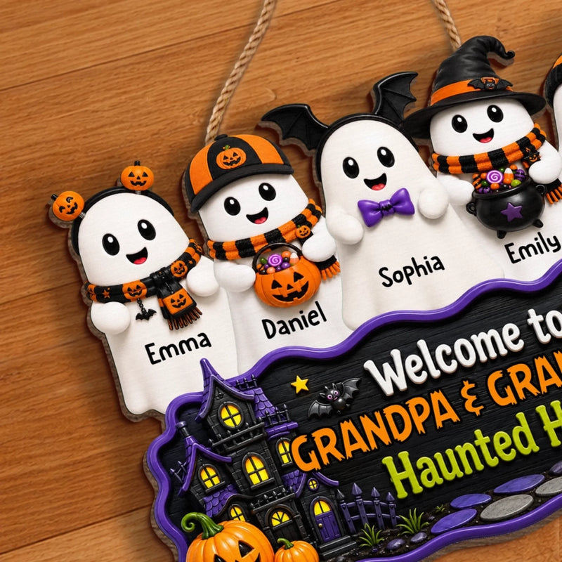 Custom Wood Sign - Personalized Halloween Birthday Gifts For Grandma, Grandpa - Too Cute To Boo