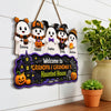 Custom Wood Sign - Personalized Halloween Birthday Gifts For Grandma, Grandpa - Too Cute To Boo