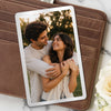 Custom Photo Metal Wallet Card - Personalized  Anniversary Wedding Gifts For Husband And Wife, Him And Her - How Lucky We Are Together