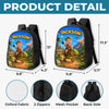 Custom Photo Kids Front Printed Backpack - Personalized Back To School Gifts For Kids - Chasing Dreams And Dinosaurs