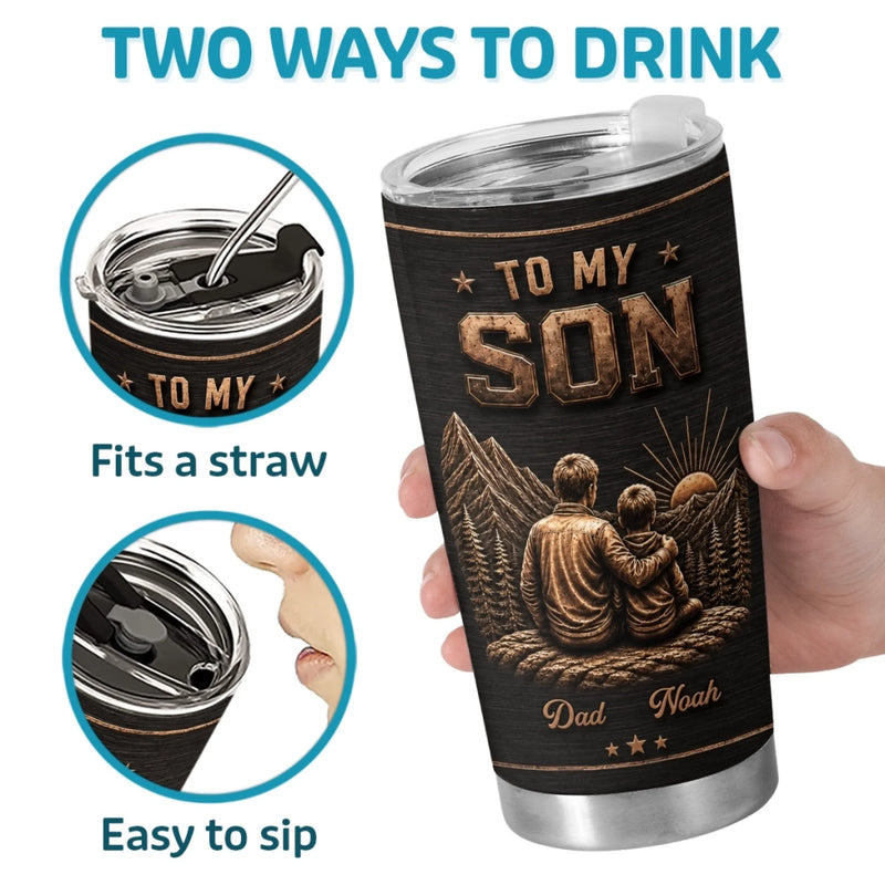 Custom Tumbler - Personalized Birthday Gifts For Son - Keep Moving Forward Always