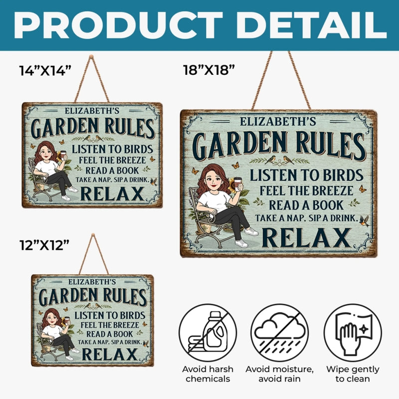 Custom Wood Sign - Personalized Birthday Garden Gifts For Gardeners - My Happy Little Garden Haven