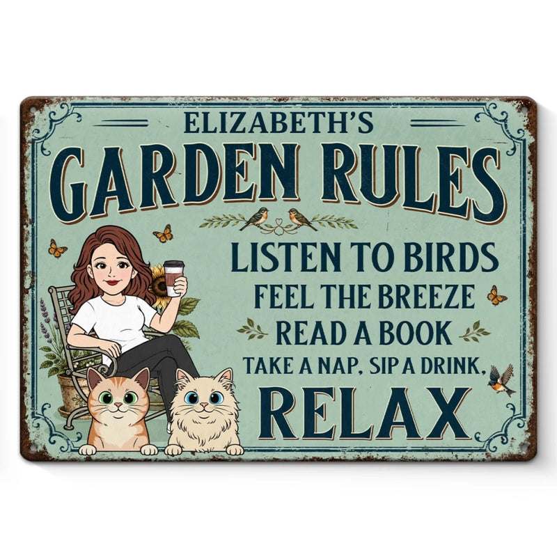 Custom Home Decor Metal Sign - Personalized  Birthday Garden Gifts For Gardeners, Dog Cat Lovers, Dog Dad And Mom, Cat Owners - Fresh Air And Puppy Love