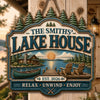 Custom Lake House Wood Sign - Personalized Summer Vacation And Travel Gifts For Mom, Dad, Brother, Sister - Making Memories At The Lake