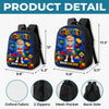 Custom Kids Front Printed Backpack - Personalized Back To School Gifts For Kids - Brick Builder