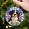 Custom Photo Ceramic Ornament - Personalized Pet Christmas Memorial Sympathy Gifts For Dogs, Cats - Forever Loved Forever Missed