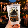 Custom Haunted House Party Cups - Personalized Halloween Gifts For Mom, Dad, Brother, Sister - Black Cat Spooky House