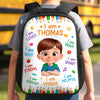 Custom Kids Backpack & Water Bottle Set - Personalized Back To School Gifts For Kids - New Season New Smiles