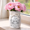 Custom New Home Flower Vase With Ribbon - Personalized Anniversary Wedding Gifts For Husband And Wife, Him And Her - Together Is My Favorite Place